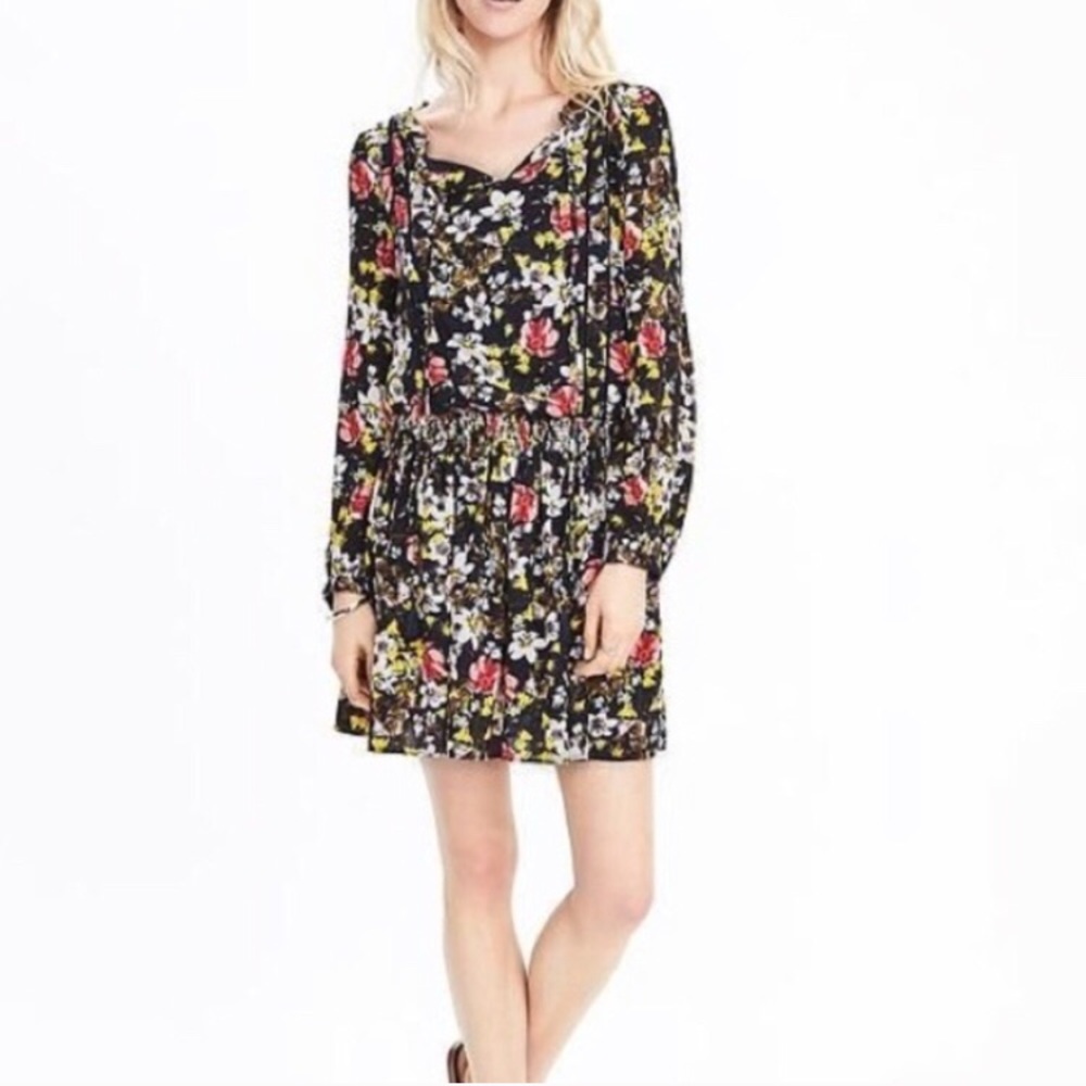 Banana Republic Long Sleeve Floral Valeri Dress